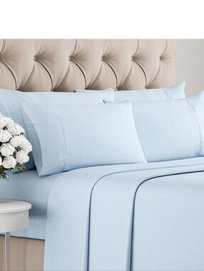 King Bed Sheets in Baby Blue